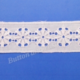 LC1013 -   The delicate lace trim is made with special design pattern. Which is a beautiful trim can easily be inserted into any inspired garment, accessory or bridal gown. Also into stylistic hems for skirts, shirts, dresses, sleeves, necklines, sweater and pullover. It can also make for delightful your craft projects.
