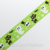 RN01097-25mmHalloween -   This is a polyester satin ribbon printed with colourful pattern. Great for a variety of apparel ,craft and packing gift.
