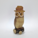 VLC0875C -   Smart Tawny Barn Owl on branch Hand-made craft model. Product Price : US$46.99 and Shipping Fee : US$25.00