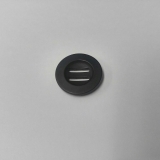 PCS30006-25mm-12mmlongslots -   Slotted Button, Ribbon Button has 2 slots, these are fixed onto clothing by means of a piece of cloth ribbon tape or lace approximately in width

