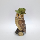 VLC0875B -   Smart Tawny Barn Owl on branch Hand-made craft model. Product Price : US$46.99 and Shipping Fee : US$25.00