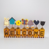 VLC3103 -   Garden amusing animal WELCOME wood Plaque. Product Price : US$39.99 and Shipping Fee : US$30.00