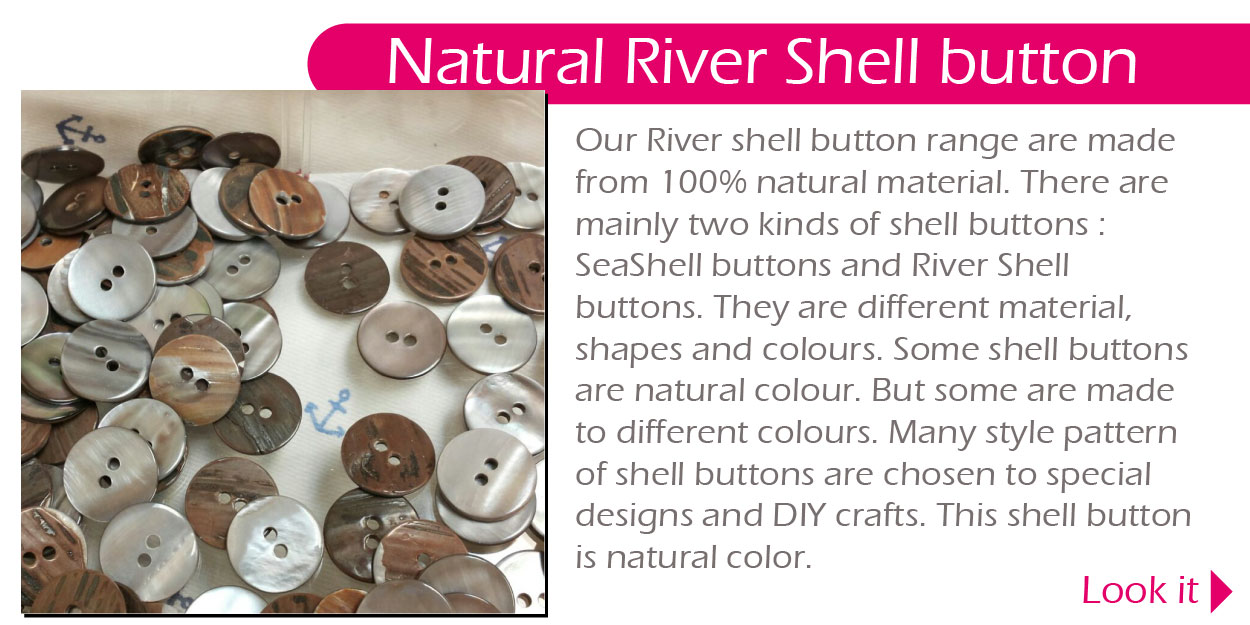 Natural River Shell button